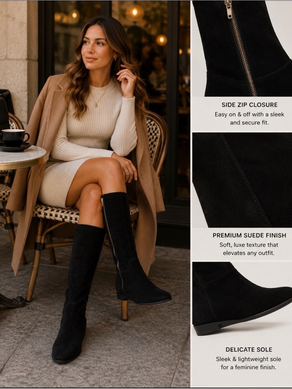 Chic Black Over the Knee Boots